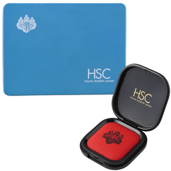 【先行プレゼント】捺印マット＆コンパクト朱肉セット 土地家屋調査士マーク入り