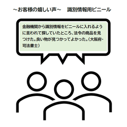 【No.157X】登記識別情報専用ビニール　折込方式用(上部表面注意書入)　蓋テープ付