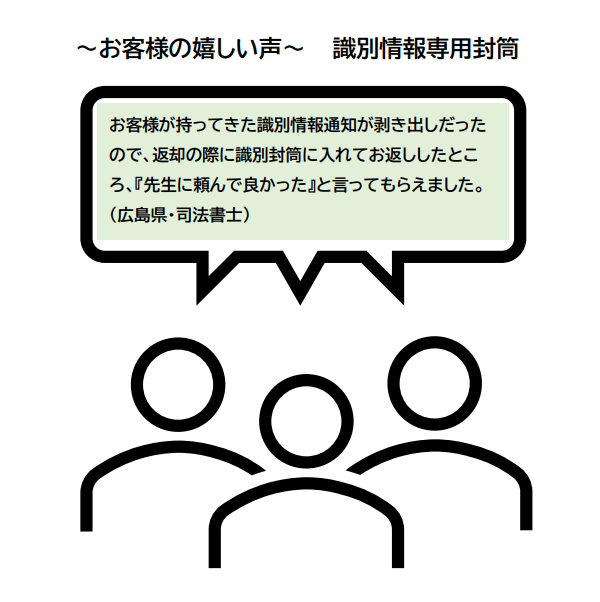 【No.2002】登記識別情報専用封筒 ソフトグリーン (折込方式用)