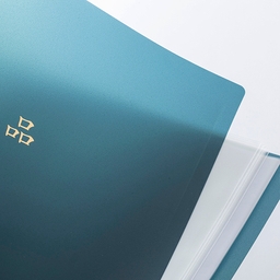 【No.H2000】ヒクタスファイル（40枚収納・上入れ）ネイビー　タイトル「成果品」調査士マーク入